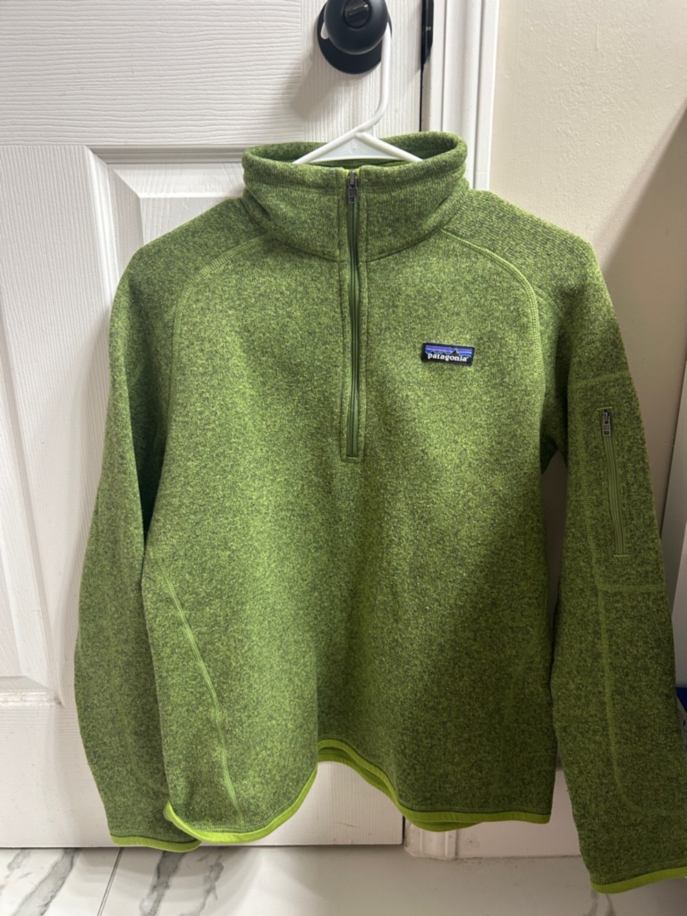 Patagonia Lime Green Quarter-Zip Fleece Pullover